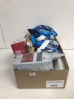 BOX OF ASSORTED ITEM INC VINYL DISPOSABLE GLOVES