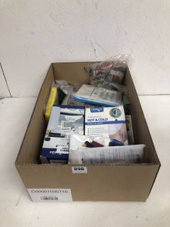 BOX OF ASSORTED ITEMS INC DR ARTHRITIS CALF SLEEVE