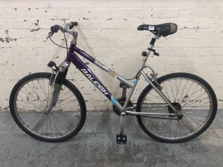 RALEIGH GRIP SHIFT BIKE PURPLE