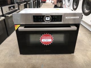 BOSCH COMPACT INTEGRATED OVEN/MICROWAVE MODEL NO: CMG633BS1B