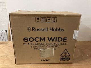 RUSSELL HOBBS 60CM WIDE T SHAPED CHIMNEY COOKER HOOD MODEL NO: RHGCH603DS