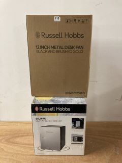 2 X RUSSELL HOBBS ITEMS INC RUSSELL HOBBS 8 LITRE SILVER GLASS COOLER