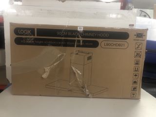 LOGIK CHIMNEY COOKER HOOD MODEL NO: L90CHDB21