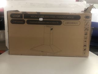 LOGIK CHIMNEY COOKER HOOD MODEL NO: L90CHDX21