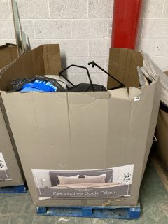 PALLET OF ITEMS INC SANUS FULL MOTION TV WALL MOUNT & ULTIMATE COMFORT TRAVEL PILLOW