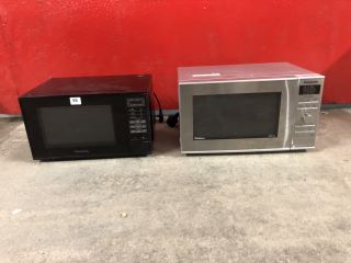 2 X PANASONIC MICROWAVE INC BLACK PANASONIC MICROWAVE OVEN MODEL NO: NN-E28JBM