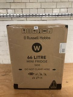 RUSSELL HOBBS 66 LITRE MINI FRIDGE MODEL NO: RH67TTLFOE1W