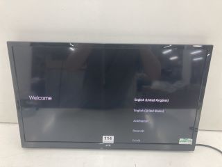 JVC 24" TV MODEL: LT-24CA120 (NO STAND, NO REMOTE, NO BOX)