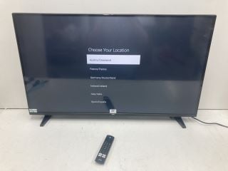 JVC 40" TV MODEL: LT-40CF330 (CASE DAMAGE, WITH STAND, WITH REMOTE, WITH BOX)