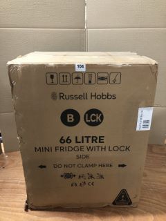 RUSSELL HOBBS 66 LITRE MINI FRIDGE WITH LOCK