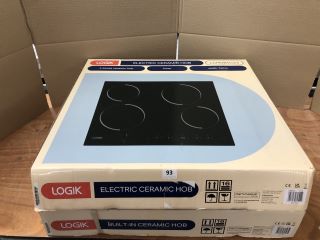 2 X LOGIK HOBS INC BUILT-IN CERAMIC