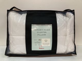 3 X MEMORY FOAM PILLOWS INC MEMORY FOAM CLUSTER PILLOW