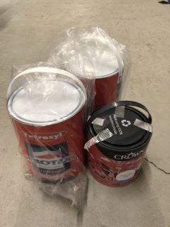 3 X TINS OF PAINT INC 2 X PROTEX FLOOR PAINT GREY