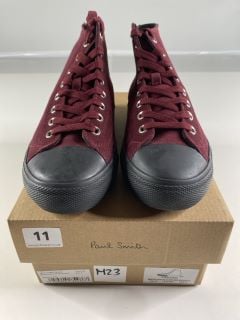 PAUL SMITH MEN'S SHOE CARVER BORDO. SIZE: 6, MADE FROM: 100% COW LEATHER UPPER/RUBBER SOLE. RRP: £195