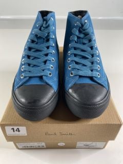 PAUL SMITH WOMEN'S SHOE CARVER PETROL BLUE. SIZE: 39, MADE FROM: 100% COW LEATHER UPPER/RUBBER SOLE. RRP: £195