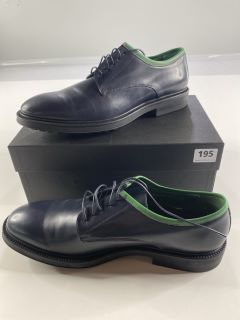 PAUL SMITH MEN'S SHOE RUTFORD DRK NAVY GREEN TOPLINE. SIZE: 11, MADE FROM: 100% COW LEATHER UPPER/RUBBER SOLE. RRP: £365