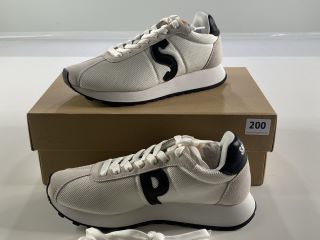 PAUL SMITH MEN'S SHOE SEVENTIES OFF WHITE. SIZE: 7, MADE FROM: 80% POLYESTER 20% COW LEATHER UPPER/RUBBER SOLE. RRP: £250