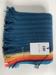 PAUL SMITH WOMEN'S SCARF ARTIST 2STRIP. MADE FROM: 100% WOOL KNITTED. RRP: £125