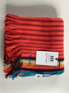 PAUL SMITH WOMEN'S SCARF ARTIST 2STRIP. MADE FROM: 100% WOOL KNITTED. RRP: £125