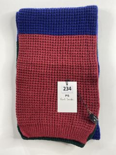 PAUL SMITH MEN'S SCARF 3 BLOCK. MADE FROM: 100% LAMBSWOOL KNITTED. RRP: £85