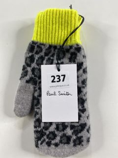 PAUL SMITH WOMEN'S GLOVE LEOPARD. MADE FROM: 100% WOOL KNITTED. RRP: £45