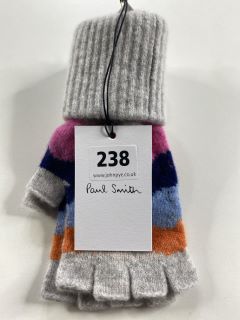 PAUL SMITH WOMEN'S GLOVE MOUNTAIN STRP. MADE FROM: 100% WOOL KNITTED. RRP: £50