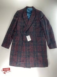 PAUL SMITH MEN'S DB OVERCOAT. SIZE: XL, MADE FROM: 68% WOOL 12% POLYESTER 11% POLYAMIDE 9% ALPACA. RRP: £575