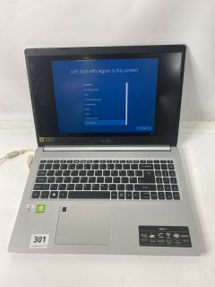 ACER ASPIRE 5 256GB LAPTOP IN SILVER: MODEL NO A515-54 (UNIT ONLY(WITH CHARGER)) (KEYBOARD FAULT). INTEL CORE I3-10110U, 4GB RAM,   [JPTN41016]