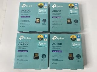 4 X TP-LINK AC600 NANO WIRELESS USB ADAPTER (SEALED)