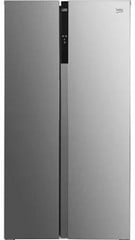 BEKO FROST-FREE AMERICAN-STYLE FRIDGE FREEZER - MODEL NUMBER ASL1532PX - RRP £729 (JOHN PYE WHITEGOODS CONDITION REPORT: UNIT POWERED UP, NO ERROR CODE APPARENT, FRONT FASCIA INSPECTION PASS : 26/08/