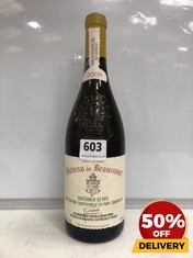 BOTTLE OF CHATEAU DE BEAUCASTEL CHATEAUNEUF-DU-PAP CONTROLEE 2008 WHITE WINE 75CL (18+ ONLY) (COLLECTION DAYS MONDAY 2ND SEPTEMBER - WEDNESDAY 4TH SEPTEMBER)