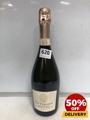 BOTTLE OF CA' VESCOVO PROSECCO BRUT 75CL (18+ ONLY) (COLLECTION DAYS MONDAY 2ND SEPTEMBER - WEDNESDAY 4TH SEPTEMBER)