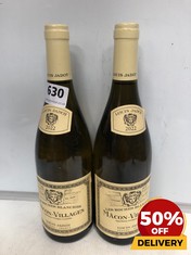 2 X BOTTLES OF LOUIS JADOT 2022 LES ROCHES BLANCHES MÂCON-VILLAGES 75CL (18+ ONLY) (COLLECTION DAYS MONDAY 2ND SEPTEMBER - WEDNESDAY 4TH SEPTEMBER)