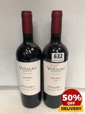 2 X BOTTLES OF VINALBA RESERVA MALBEC 2020 75CL (18+ ONLY) (COLLECTION DAYS MONDAY 2ND SEPTEMBER - WEDNESDAY 4TH SEPTEMBER)