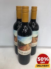 3 X BOTTLES OF FAMILY WINES A PIFFRE CASA NUEVA CABERNET SAUVIGNON 75CL (18+ ONLY) (COLLECTION DAYS MONDAY 2ND SEPTEMBER - WEDNESDAY 4TH SEPTEMBER)