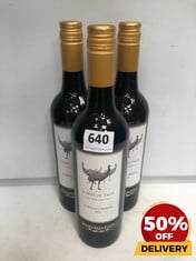 3 X BOTTLES OF A MOB OF EMUS CABERNET MERLOT 2021 75CL (18+ ONLY) (COLLECTION DAYS MONDAY 2ND SEPTEMBER - WEDNESDAY 4TH SEPTEMBER)