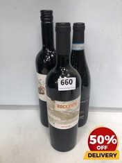 3 X ASSORTED BOTTLES OF WINE TO INCLUDE ROCKVIEW FAR SIDE RED 2022 CABERNET SAUVIGNON 75CL (18+ ONLY) (COLLECTION DAYS MONDAY 2ND SEPTEMBER - WEDNESDAY 4TH SEPTEMBER)