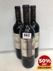 3 X BOTTLES OF ARUMA 2022 MALBEC BODEGAS CARO 75CL (18+ ONLY) (COLLECTION DAYS MONDAY 2ND SEPTEMBER - WEDNESDAY 4TH SEPTEMBER)