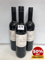 3 X BOTTLES OF CASA SANTOS LIMA 2021 VINHA REGIONAL ALENTEJANA LIMITED RELEASE 75CL (18+ ONLY) (COLLECTION DAYS MONDAY 2ND SEPTEMBER - WEDNESDAY 4TH SEPTEMBER)