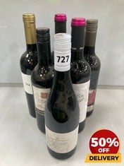 6 X ASSORTED BOTTLES OF RED WINE TO INCLUDE ALTOS DE BERGASA JOVEN RIOJA 75CL (18+ ONLY) (COLLECTION DAYS MONDAY 2ND SEPTEMBER - WEDNESDAY 4TH SEPTEMBER)