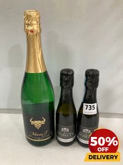 2 X VINO SPUMANTE PROSECCO 20CL TO INCLUDE MASIA J WHITE SPARKLING WINE 75CL (18+ ONLY) (COLLECTION DAYS MONDAY 2ND SEPTEMBER - WEDNESDAY 4TH SEPTEMBER)