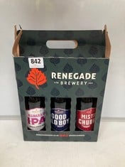 RENEGADE BREWERY REAL ALE GIFT SET INCLUDING 3 ASSORTED BOTTLES (18+ ONLY) (COLLECTION DAYS MONDAY 2ND SEPTEMBER - WEDNESDAY 4TH SEPTEMBER)