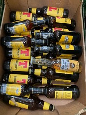 BOX OF ASSORTED BOTTLES OF ALCOHOL TO INCLUDE TENNENTS LAGER 500ML (18+ ONLY) (COLLECTION DAYS MONDAY 2ND SEPTEMBER - WEDNESDAY 4TH SEPTEMBER)