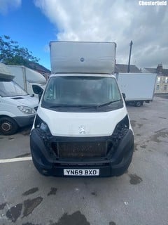 Location: Chesterfield - 2019 Peugeot Boxer 335 L3 BLUEHDI Luton Van, REG: YN69BXO, 2200cc Diesel, 6 Speed Manual Diesel, Former Keepers: 0, Keys: yes  *Please note this vehicle will require reovery