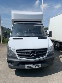 Location: Chesterfield - 2017  MERCEDES-BENZ  SPRINTER 314CDI  Luton Van, REG: KR67VVW, 2143cc Diesel 6 Speed Manual Diesel Former Keepers: 1 Keys: 1, MOT Expiry date: 12 DEC 2024, V5 Present