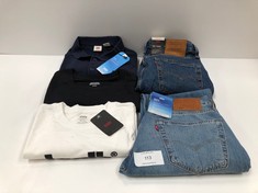 5 X LEVIS GARMENTS VARIOUS MODELS INCLUDING BLUE POLO SHIRT SIZE XL- LOCATION 2A.