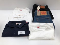 6 X LEVIS GARMENTS VARIOUS MODELS INCLUDING JEANS SIZE L - LOCATION 2A.