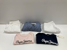 5 X PEPE JEANS GARMENTS VARIOUS SIZES AND MODELS INCLUDING BLUE AND BLACK DRESS SIZE XS - LOCATION 3A.