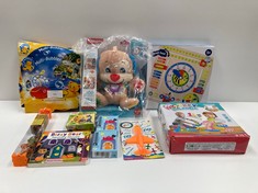 10 X CHILDREN'S TOYS VARIOUS MAKES AND MODELS INCLUDING PLUSH TOY FISHER PRICE - LOCATION 15A.