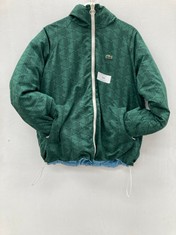 LACOSTE COAT GREEN AND BLACK SIZE M - LOCATION 48A.